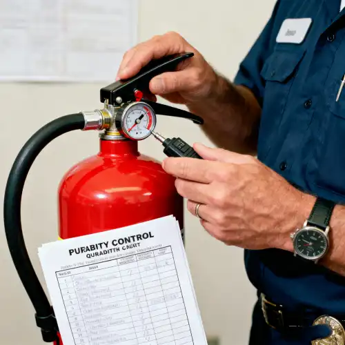 How often should a dry chemical extinguisher be emptied and refilled?